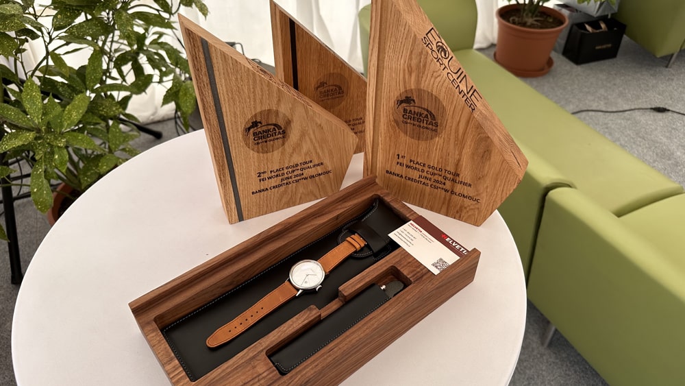 Hnědé kožené hodinky Robot Aplos v dárkové krabičce